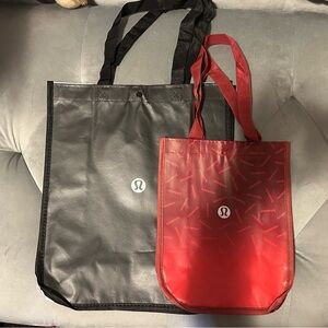 lululemon athletica Black and Red Tote Bags